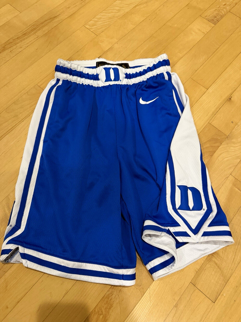 Nike Elite Duke Blue Devils Basketball Shorts Blue/White Size S